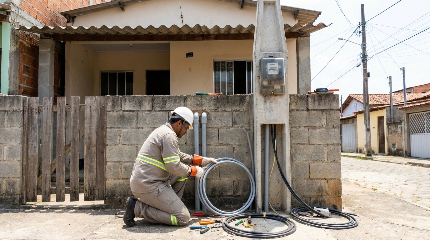 Instalacao de padrao de energia residencial em Jaraguá do Sul‑SC