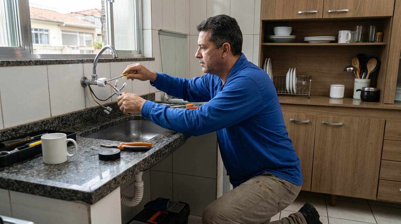 Troca de torneira eletrica em Jaraguá do Sul‑SC